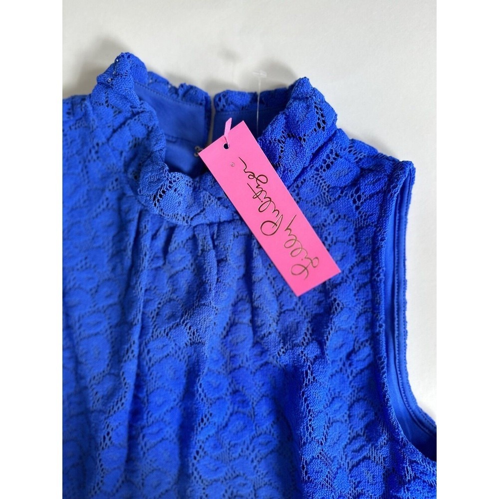 Lilly Pulitzer Dress Women XS Cornelia Swing Lace Blue Dress with Pockets NEW - Picture 4 of 7